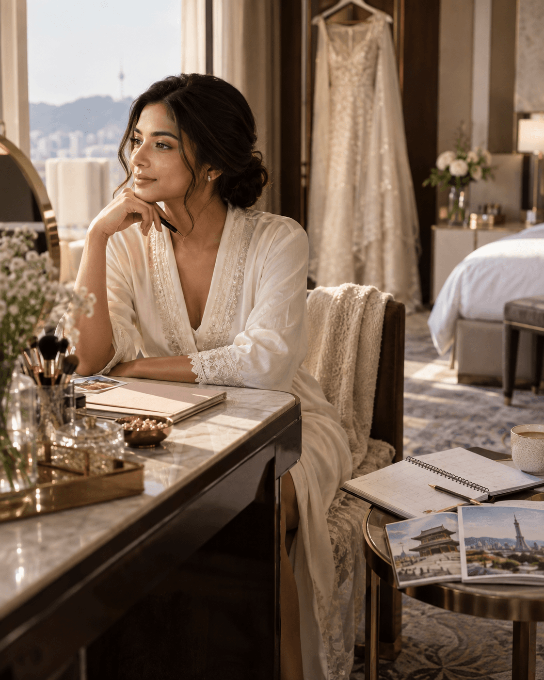 A bride-to-be calmly planning around an important date and a Korea trip