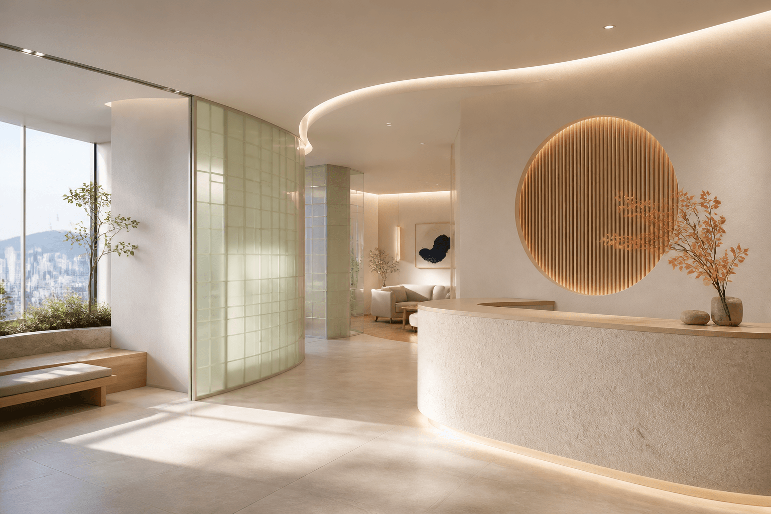 Editorial clinic interior for an AREUMII demo profile